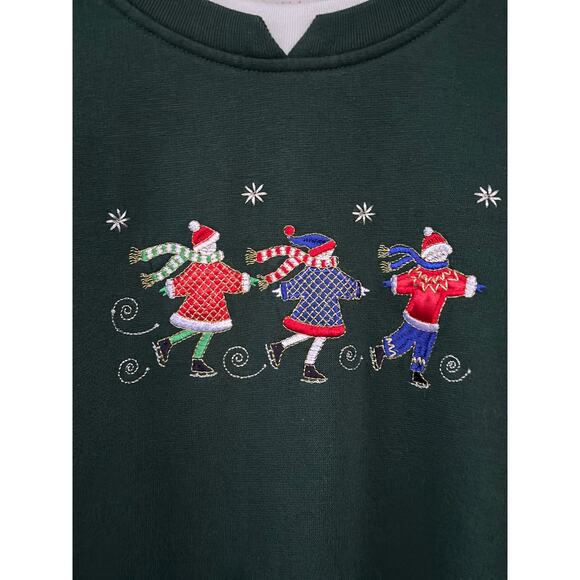 Vintage 1990s Studio Works Green Ugly Christmas Sweater Cotton Blend Unisex XL - Picture 2 of 7